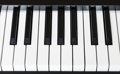 above view keyboard of digital piano