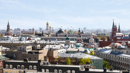 Fototapeta premium historic center of Moscow city with Kremlin