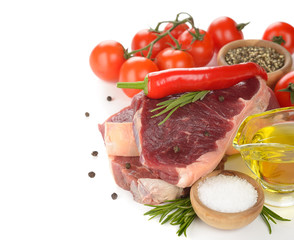 Raw steak