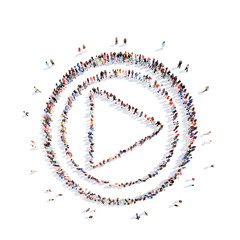 people in the form of play.