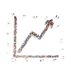 people in the form of a graph.