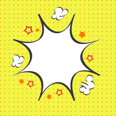 Blank comic speech bubble design.