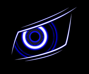 blue eye technology abstract background, vector