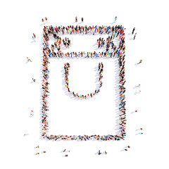 people in the form of a paper bag.