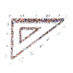 people in the shape of line.