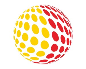 abstract 3d sphere globe