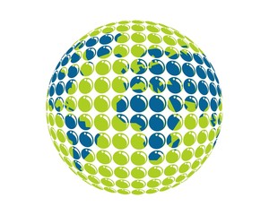 abstract 3d sphere globe