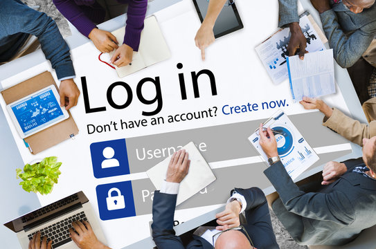 Log in Password Identity Internet Privacy Protection Concept