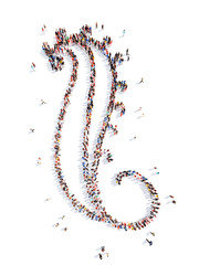 people in the shape of plants pattern.