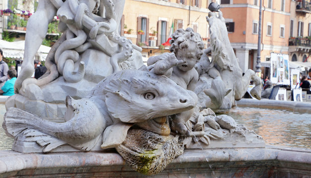 The Fountain of Neptune in Rome