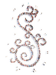 people in the shape of plants pattern.