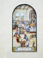 Mural on Church wall in Malaga