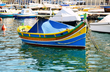 The traditional Maltese Luzzu boat, Malta