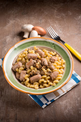 pasta with mushroom and sausage