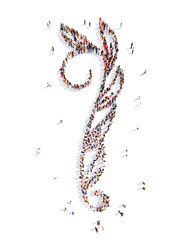 people in the shape of plants pattern.