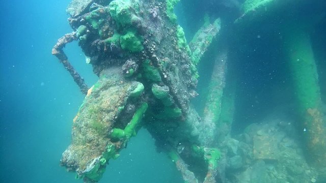 Wreck railway car, Circum-Baikal Railway,  Lake Baikal