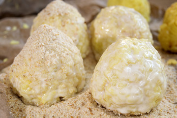 preparing of sicilian arancini
