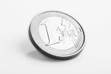 One Euro Coin Isolated