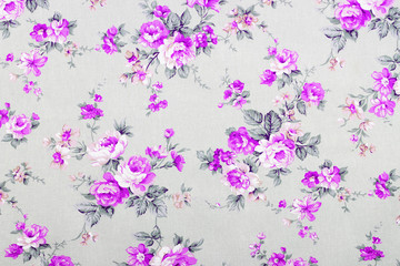 Obraz na płótnie Canvas vintage style of tapestry flowers fabric pattern background