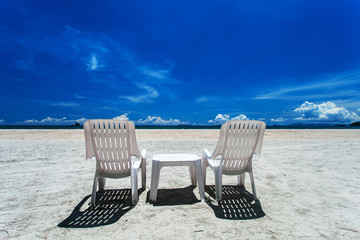 Double chair on the beach