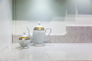 Teapot and sugar basin