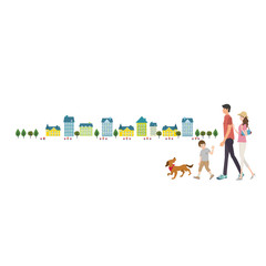 家族　町並み　人々