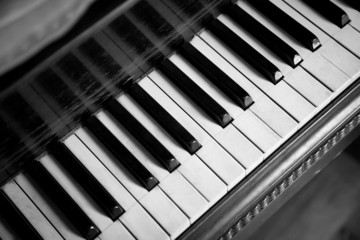 Keyboard of Vintage Piano