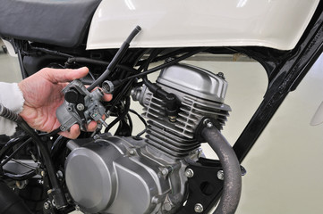 Fototapeta premium バイクの整備