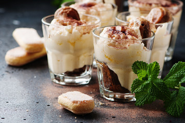 Traditioanl italian tiramisu cake