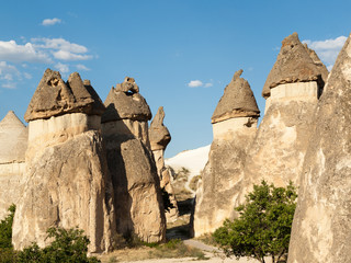 Rock formations in Goreme National Park . Cappadocia.Turkey