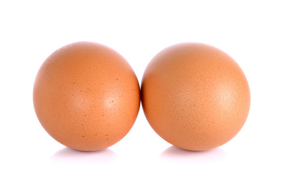Chicken egg isolated on a white background