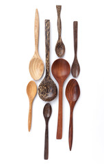 Wooden spoon set vertical style