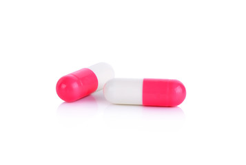 capsule pills isolated on the white background