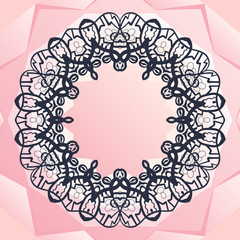 Mandala on triangles background