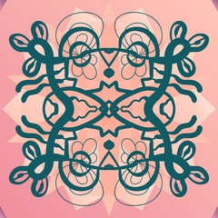 Lace on triangles background