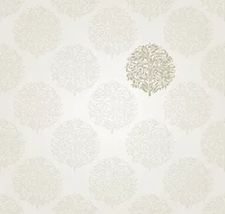 Fotobehang wedding card design, paisley floral pattern , India © N | R
