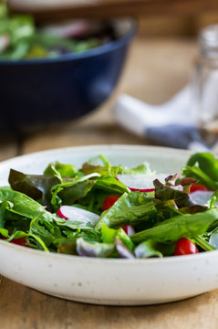 Fresh leafy salad