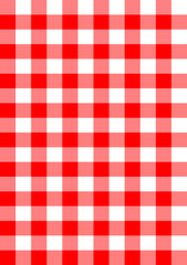 seamless red checkered fabric vector background