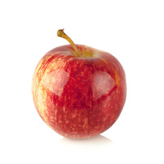 Red apple on white background