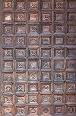 Fragment of the Monza's Cathedral wooden door