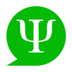 Icono texto psi verde.