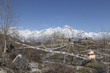 Local houses at Muktinath village in lower Mustang district, Nep