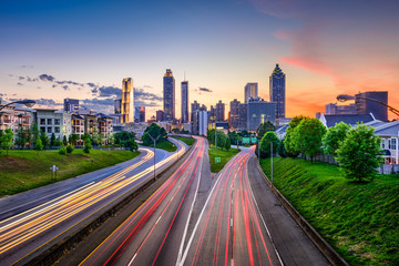 Plakat Downtown Atlanta Georgia Skyline