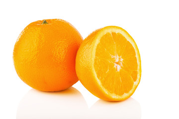 Orange on a white background