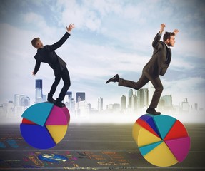 Finance and economy acrobats
