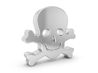 silver skull symbol
