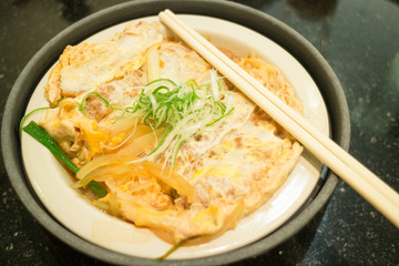 Japanese fried pork chop with rice