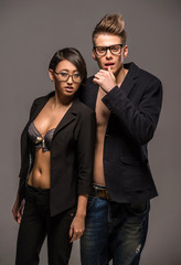 Fashion portrait of a couple