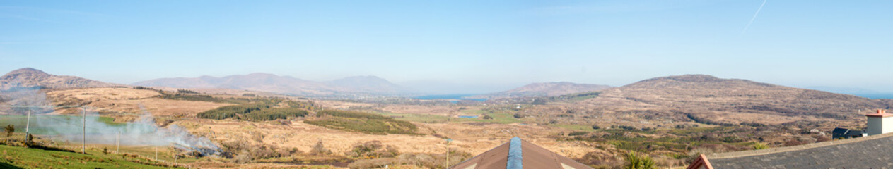 Panoramic view landscape at Fairhead (Ceann Oonaigh) Ireland