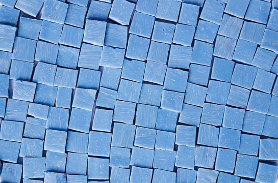 Tessere di mosaico in pasta vitrea celeste